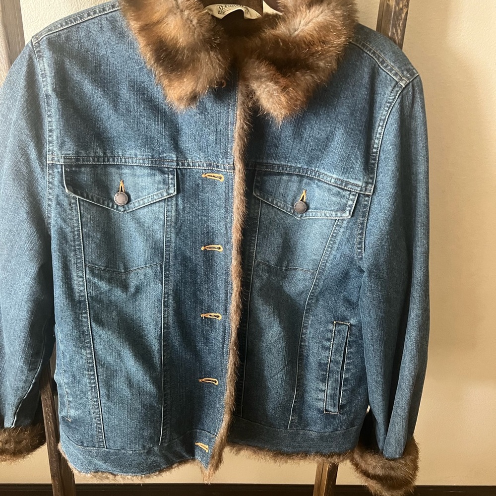St. John's Bay Brown Faux Fur Jacket